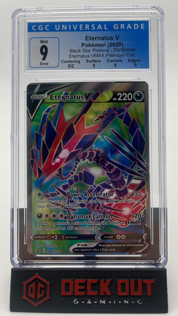 Eternatus V - SWSH Promos - SWSH044 - CGC 9.0 (Error - Miscut) (O/C/9.0/9.0/9.0) - Deck Out Gaming