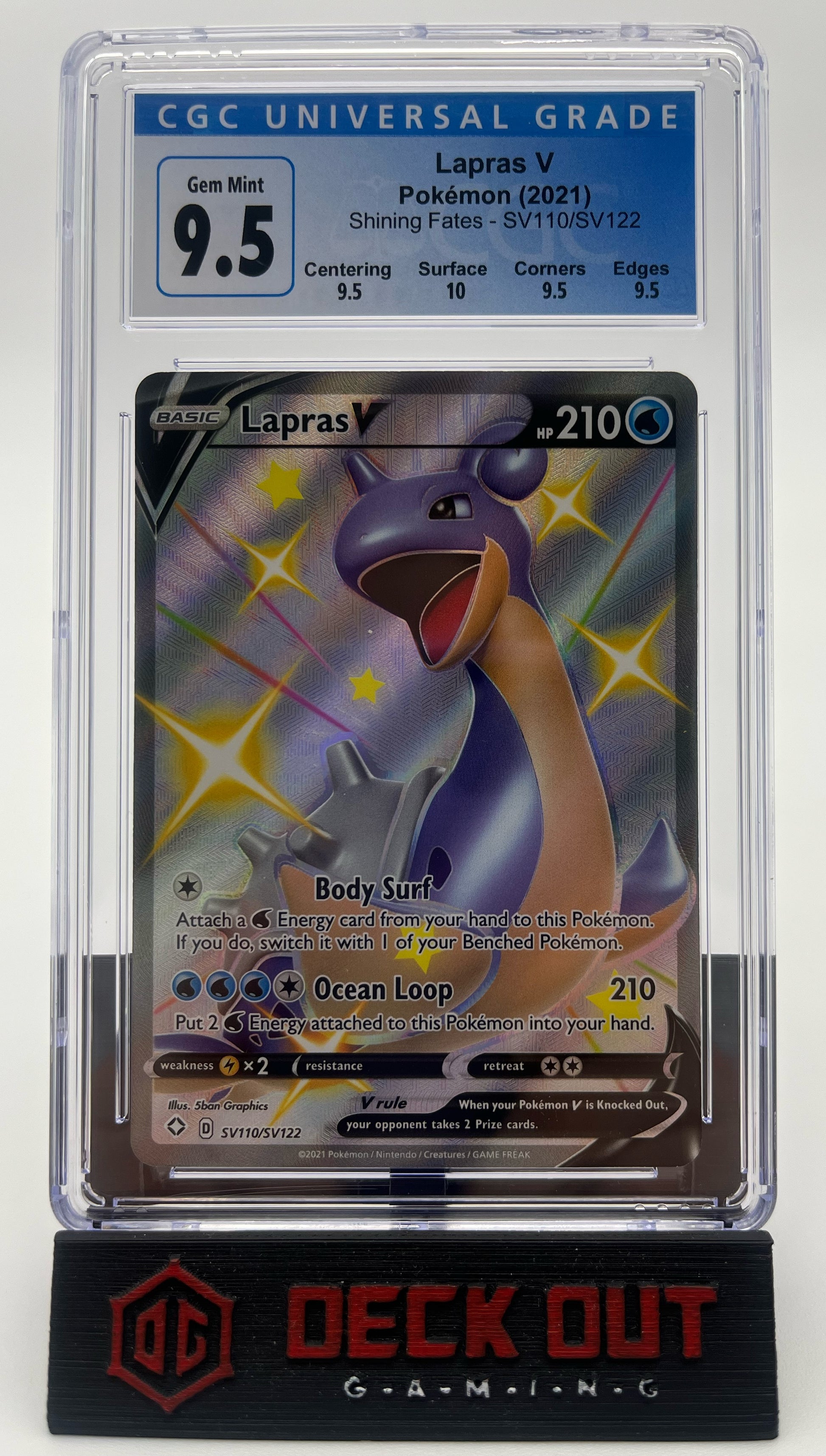 Lapras V - Shining Fates - SV110 - CGC 9.5 (9.5/10/9.5/9.5) - Deck Out Gaming
