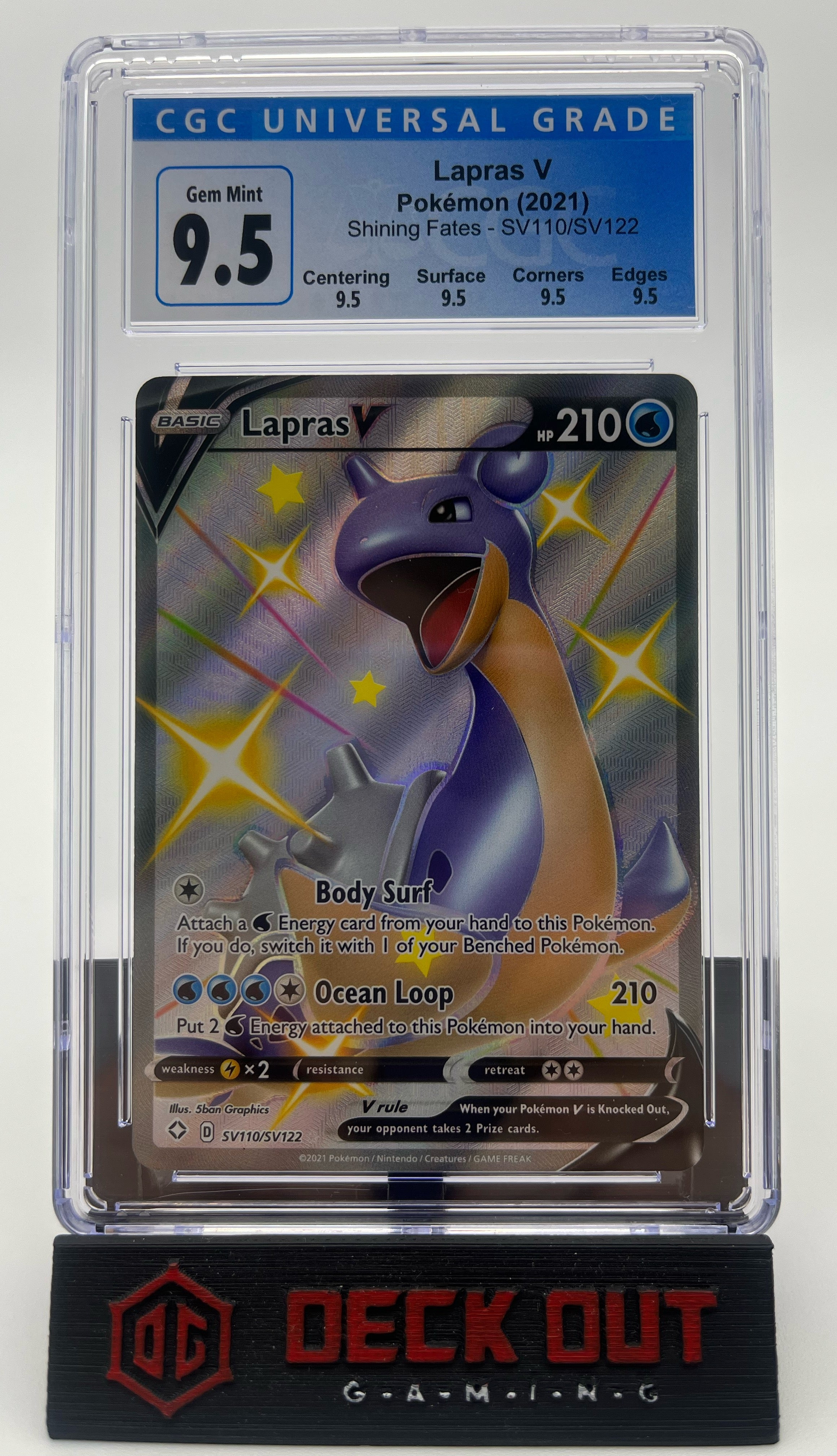 Lapras V - Shining Fates - SV110 - CGC 9.5 (9.5/9.5/9.5/9.5) - Deck Out Gaming