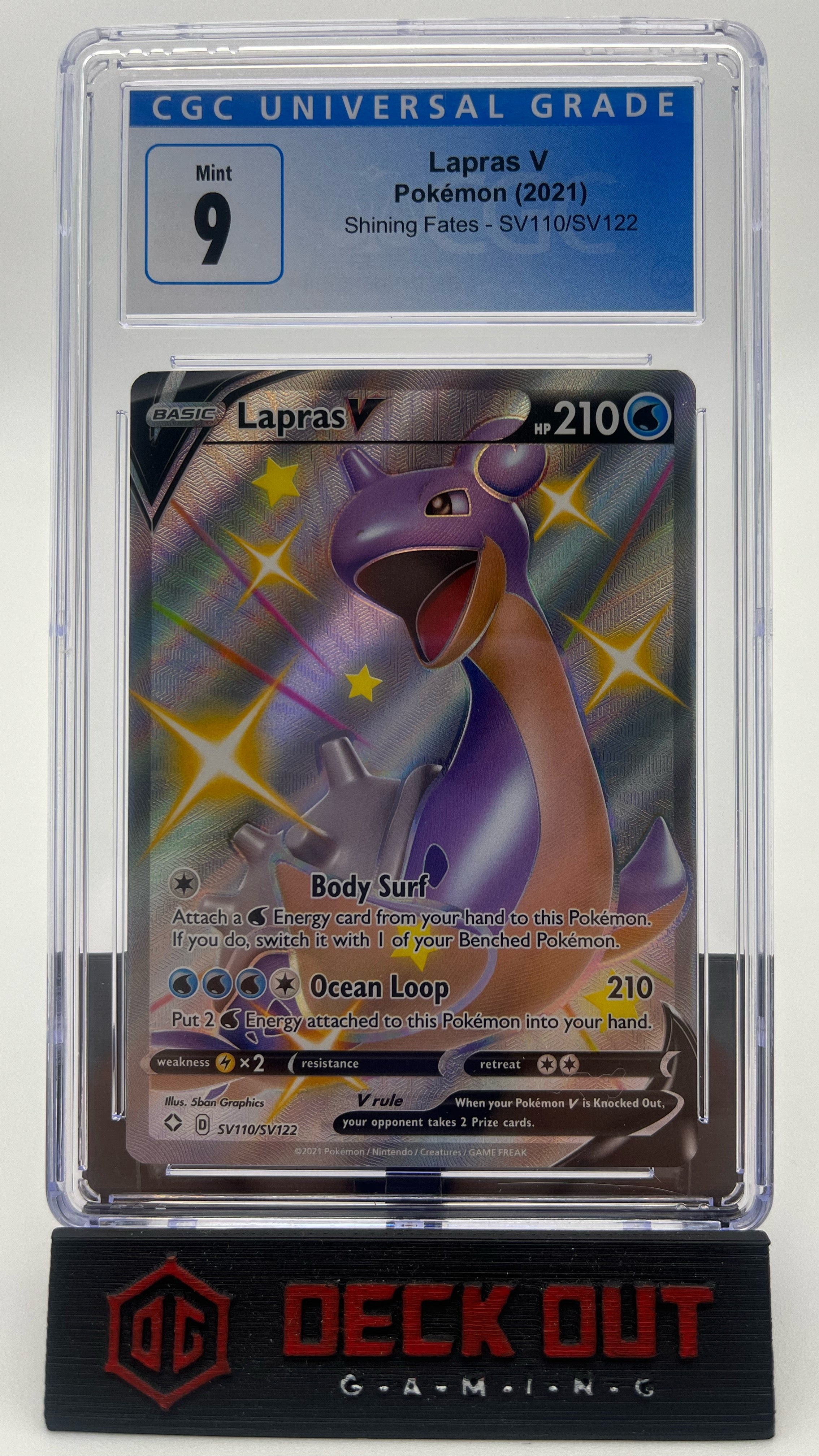 Lapras V - Shining Fates - SV110 - CGC 9.0 - Deck Out Gaming