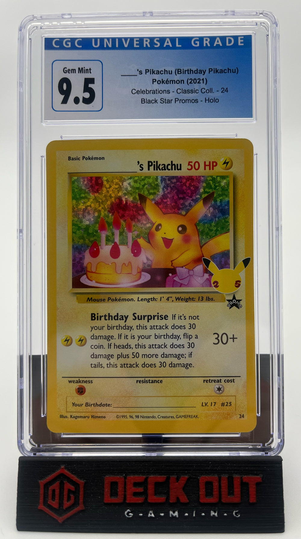 ____'s Pikachu (Birthday Pikachu) - Celebrations: Classic Collection - 24 - CGC 9.5