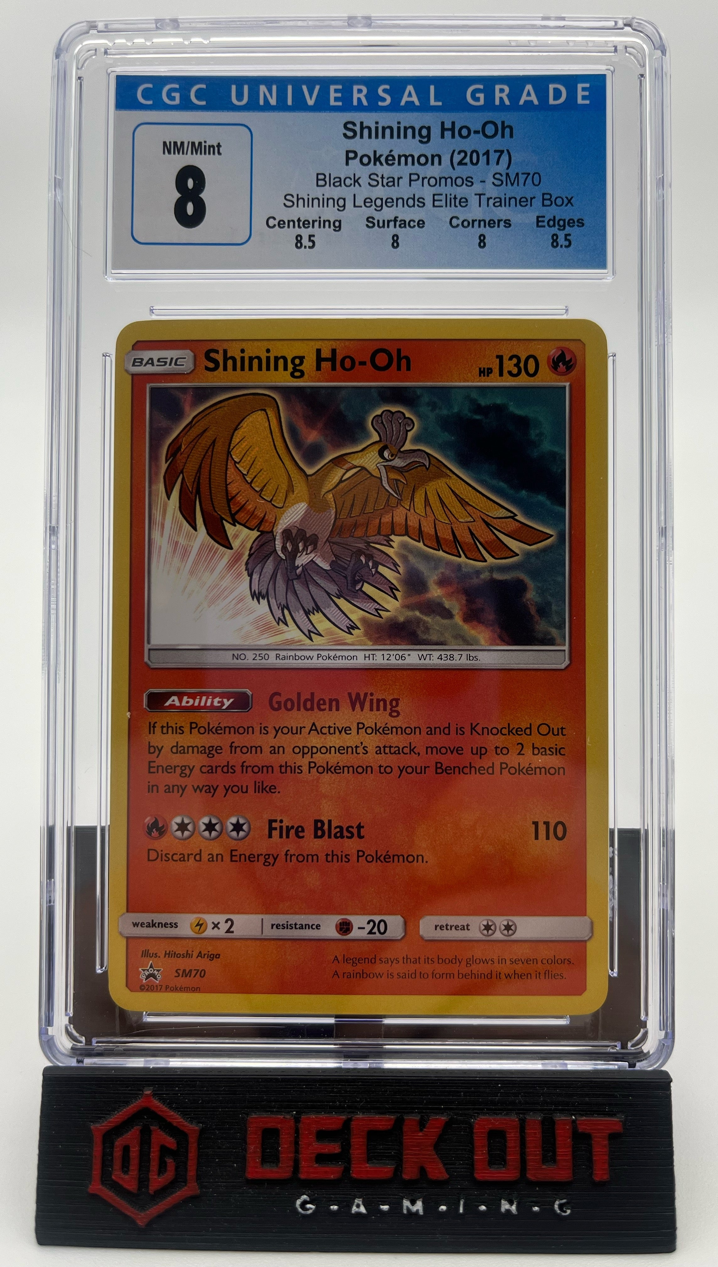 Shining Ho-oh - SM Promos - SM70 - CGC 8.0 (8.5/8.0/8.0/8.5)