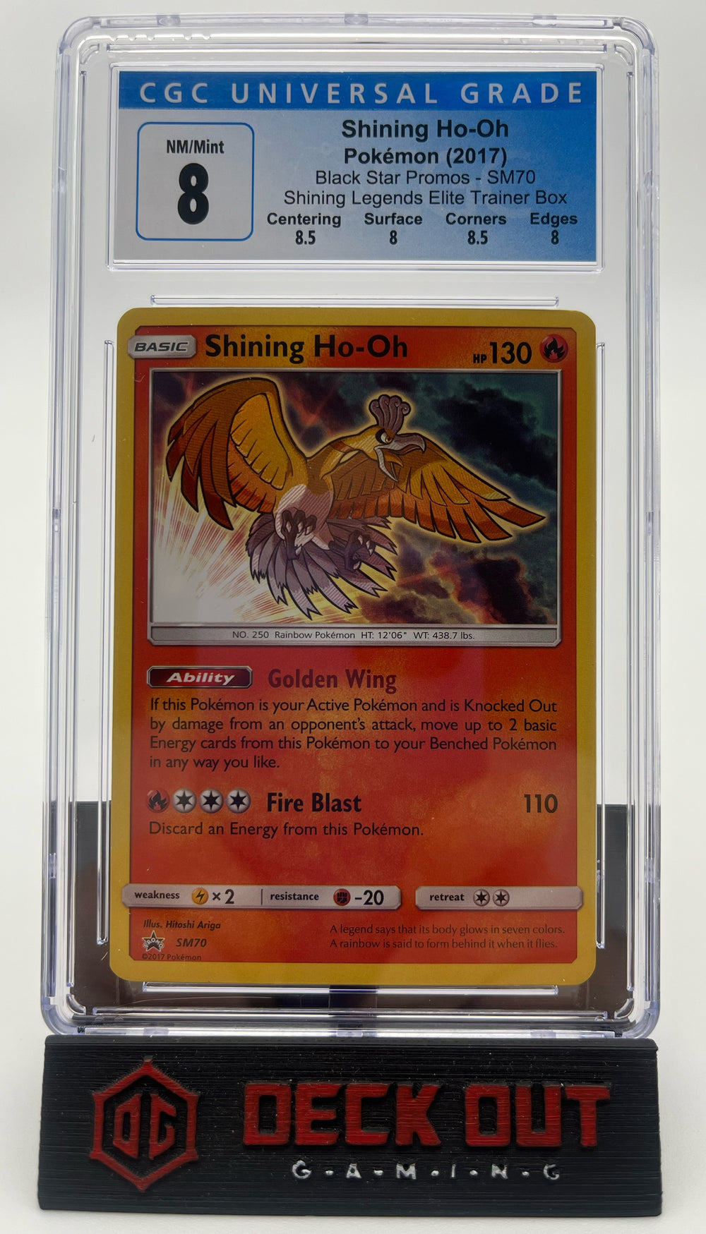 Shining Ho-oh - SM Promos - SM70 - CGC 8.0 (8.5/8.0/8.5/8.0) - Deck Out Gaming