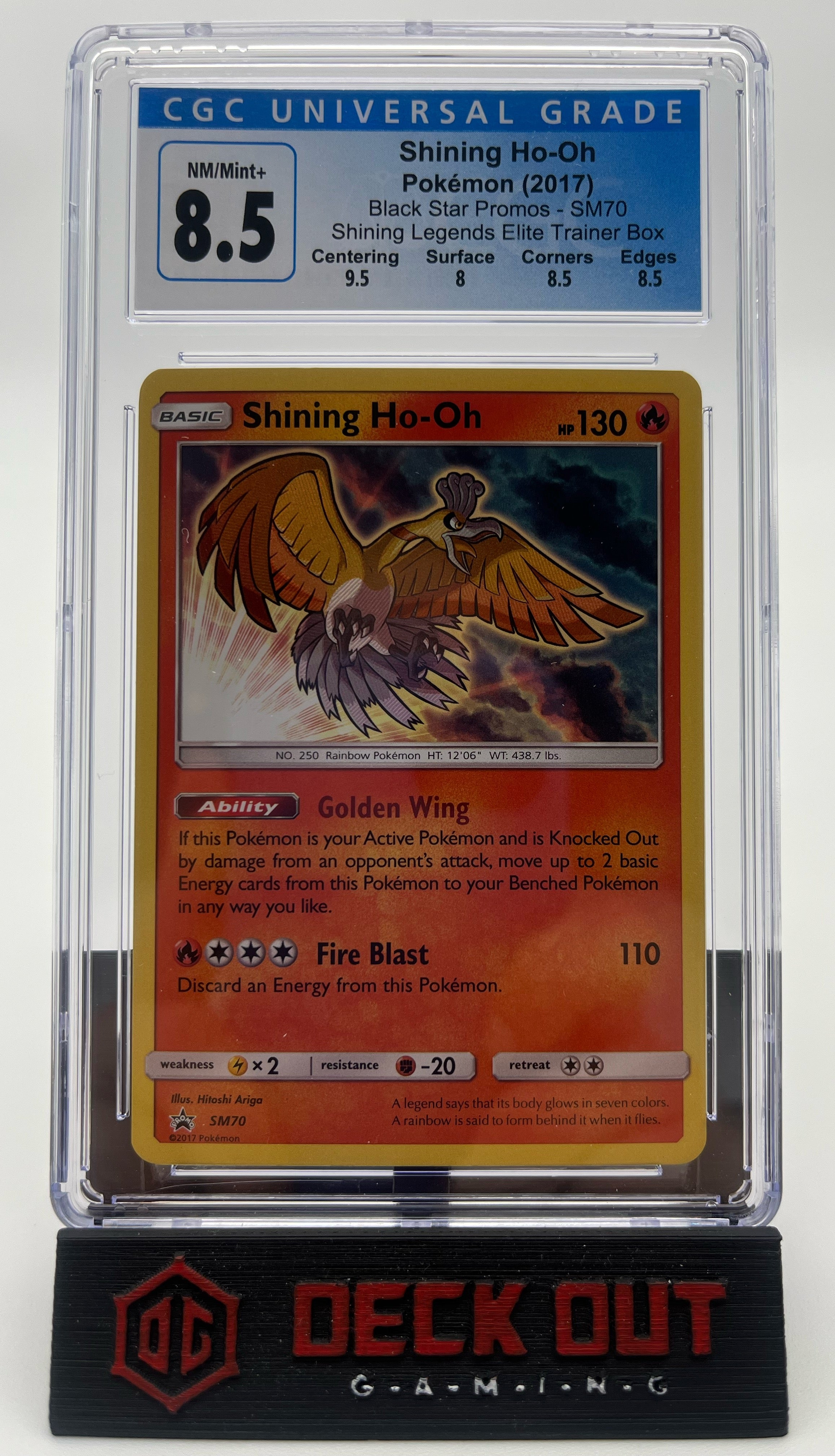 Shining Ho-oh - SM Promos - SM70 - CGC 8.5 (9.5/8.0/8.5/8.5)