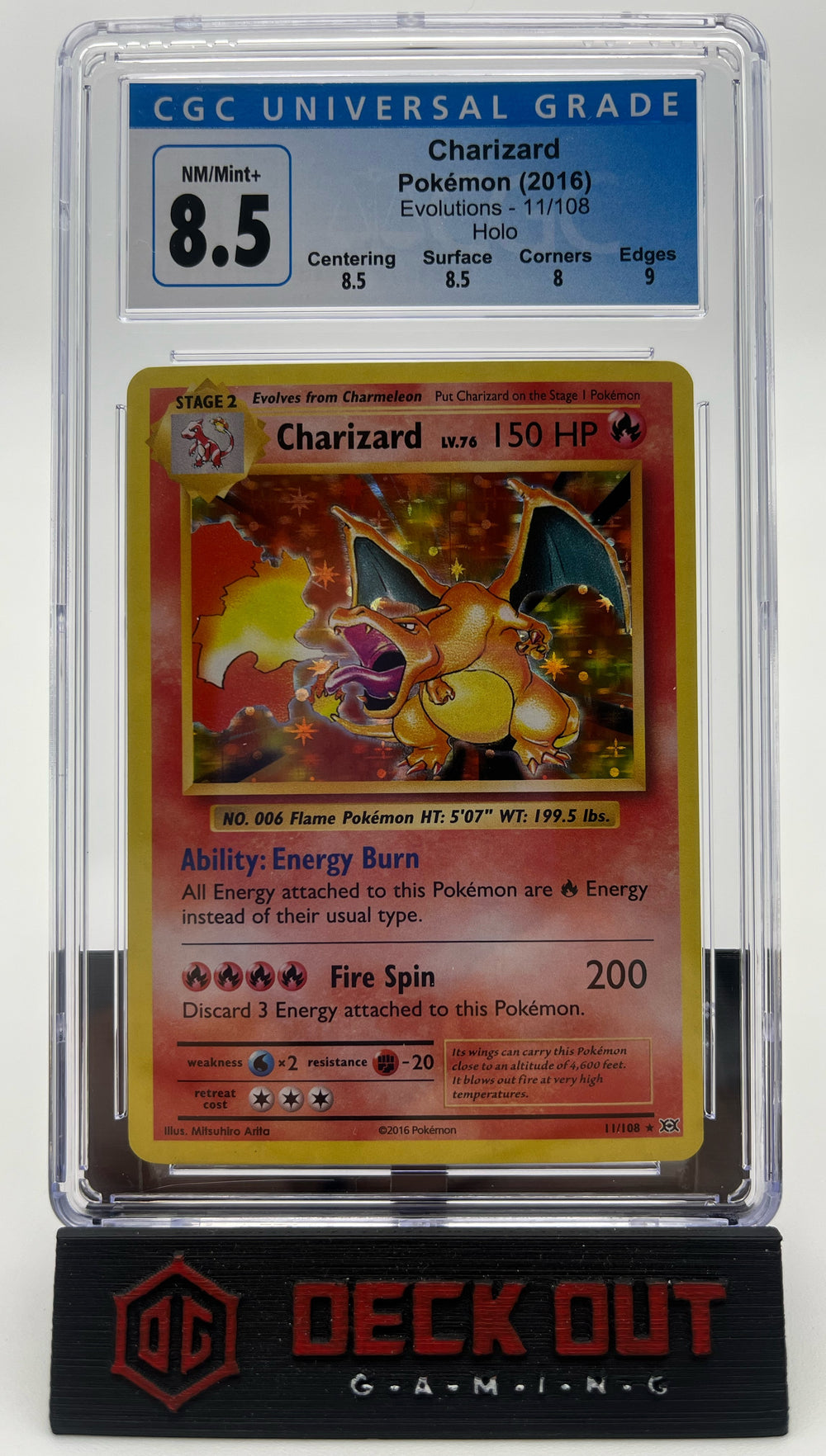 Charizard - Evolutions - 11/108 - CGC 8.5 (8.5/8.5/8.0/9.0) - Deck Out Gaming