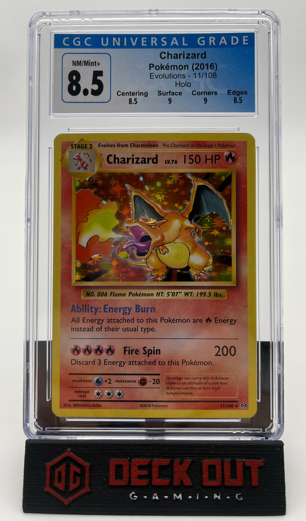 Charizard - Evolutions - 11/108 - CGC 8.5 (8.5/9.0/9.0/8.5) - Deck Out Gaming