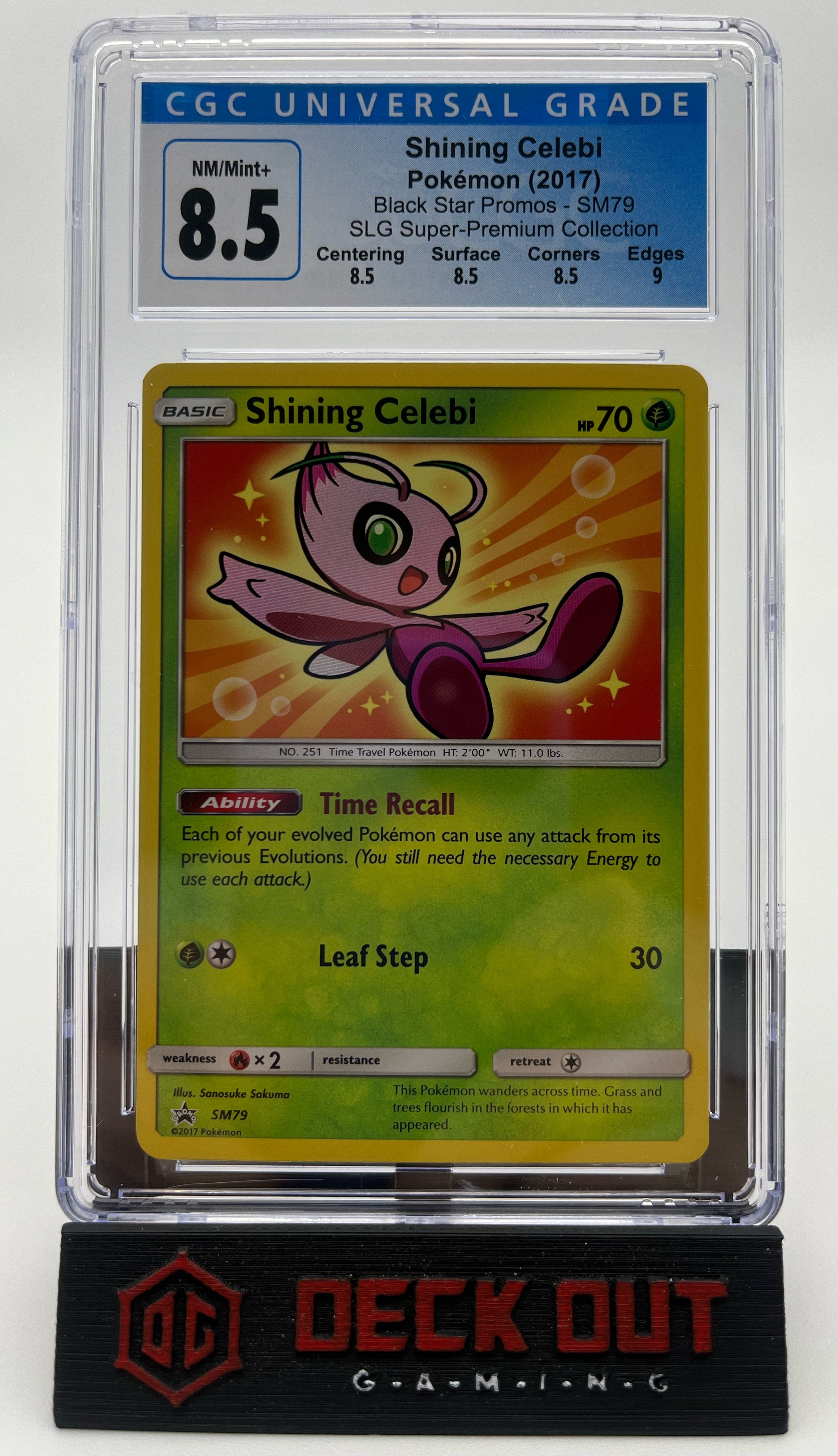 Shining Celebi - SM Promos - SM79 - CGC 8.5 (8.5/8.5/8.5/9.0) - Deck Out Gaming