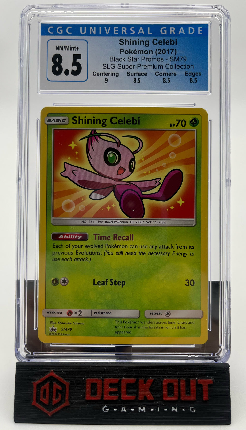 Shining Celebi - SM Promos - SM79 - CGC 8.5 (9.0/8.5/8.5/8.5) - Deck Out Gaming