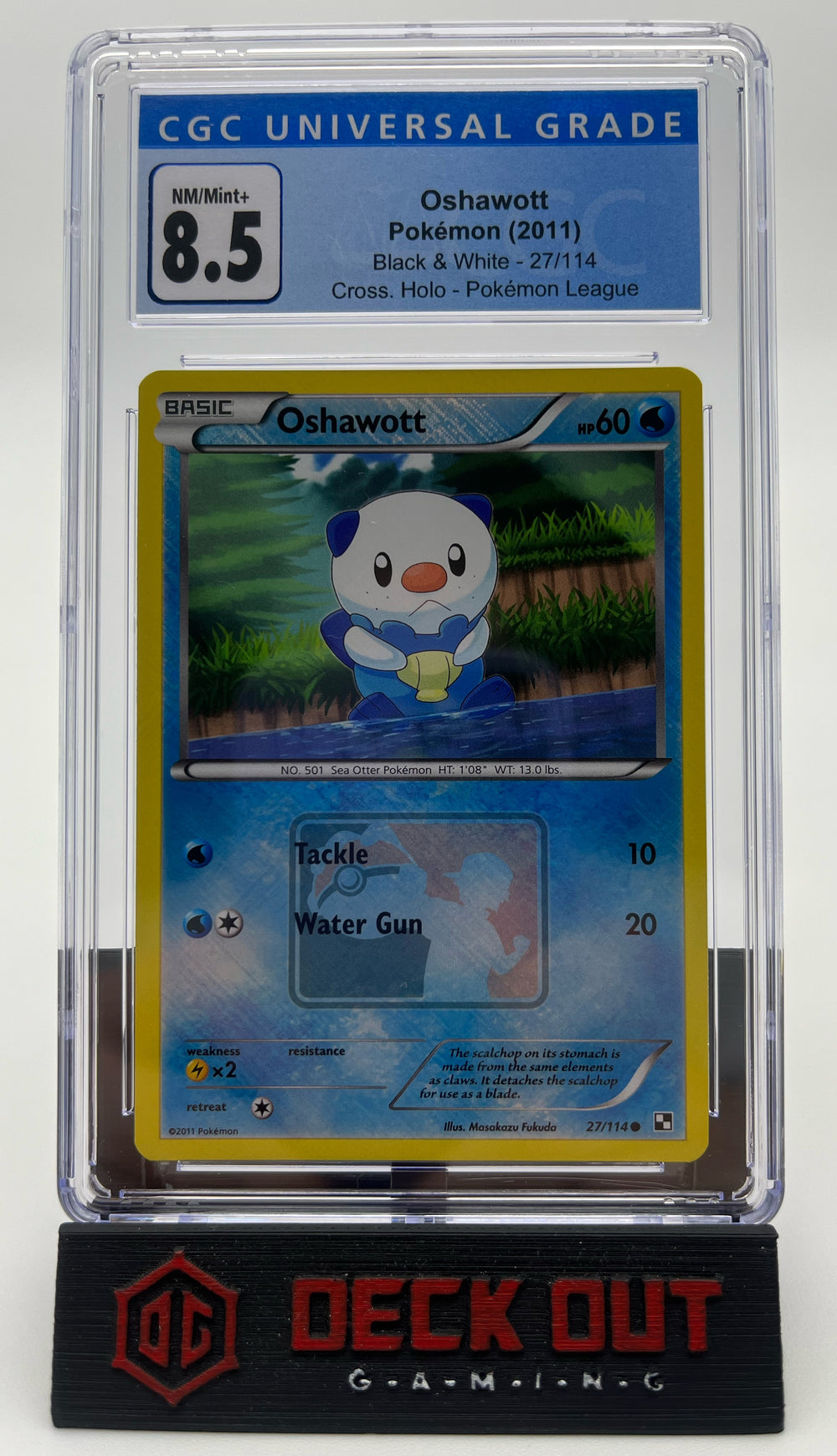 Oshawott (League Promo) - Black & White - 27/114 - CGC 8.5 - Deck Out Gaming