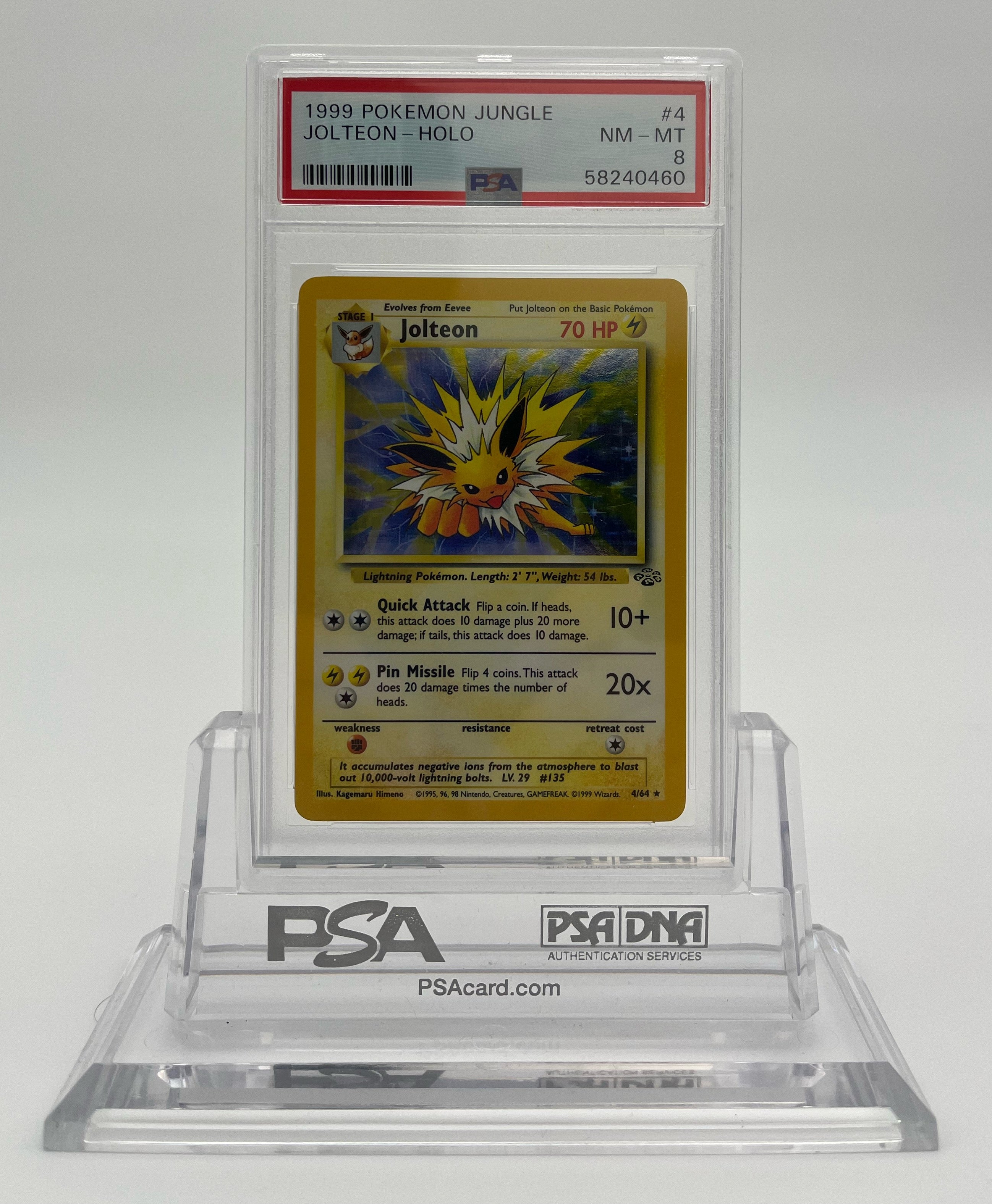 Jolteon - Jungle - 4 - PSA 8 - Deck Out Gaming