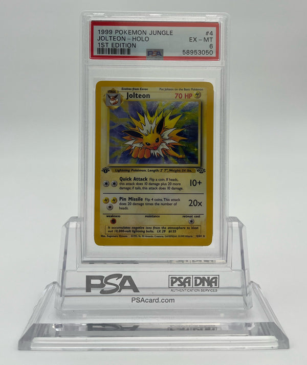 Jolteon - Jungle 1st Edition - 4 - PSA 6 - Deck Out Gaming