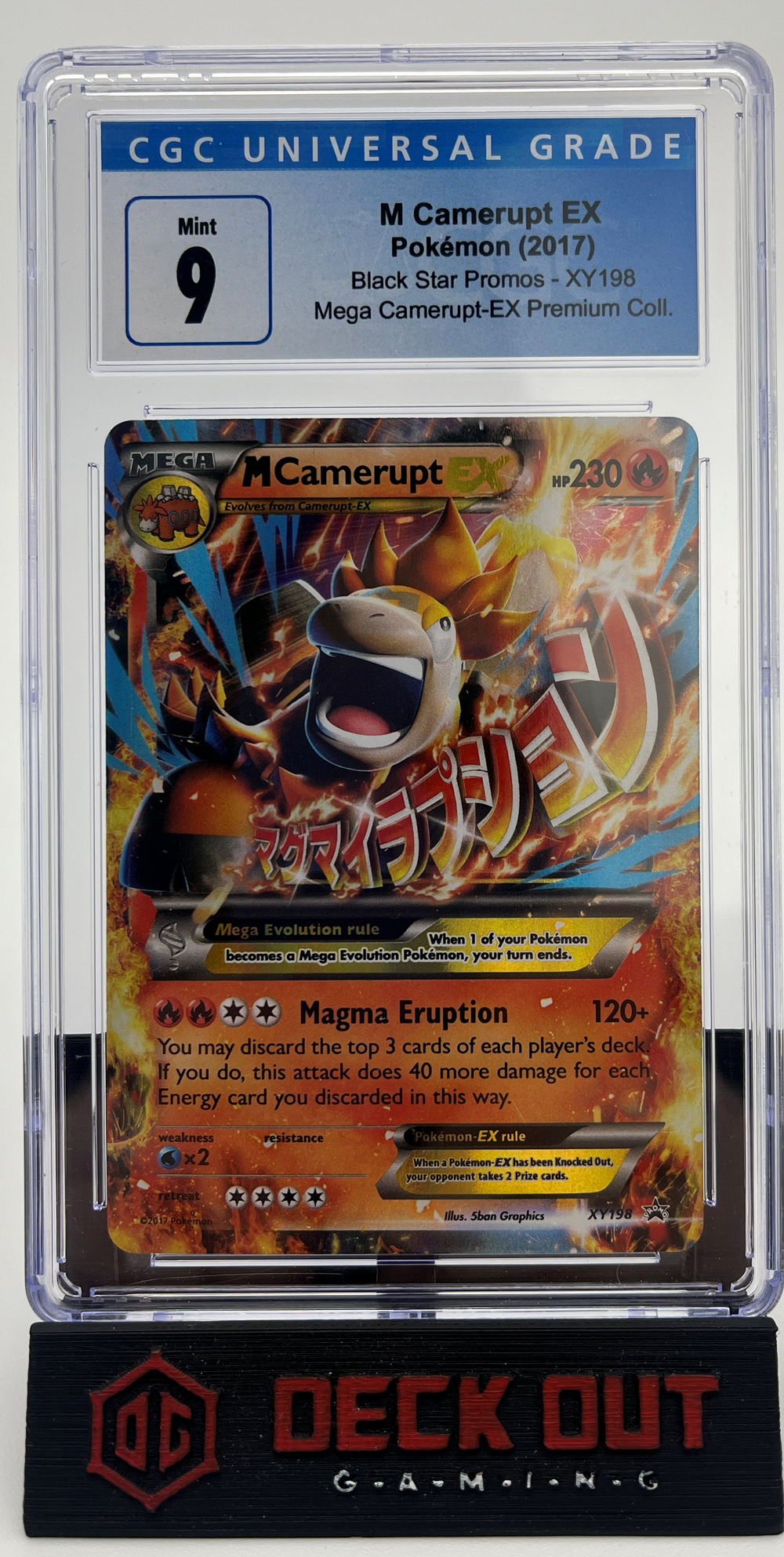 M Camerupt EX - XY Promos - XY198 - CGC 9 - Deck Out Gaming