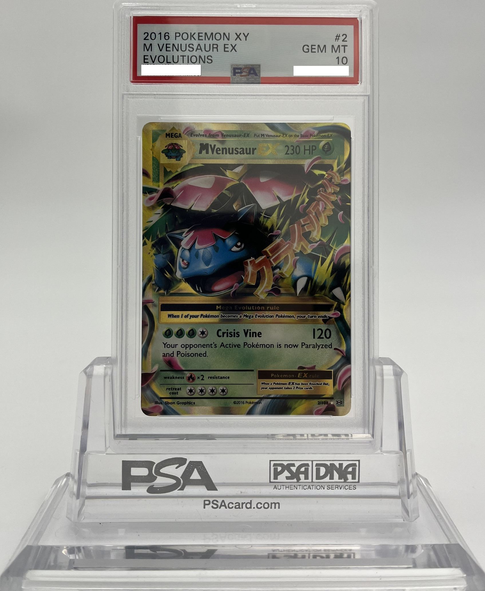 M Venusaur EX - Evolutions - 2 - PSA 10 - Deck Out Gaming