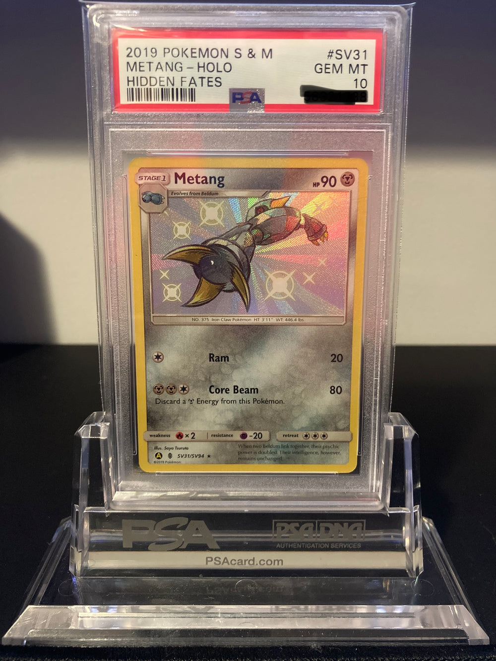 Metang - Hidden Fates - SV31 - PSA 10 - Deck Out Gaming