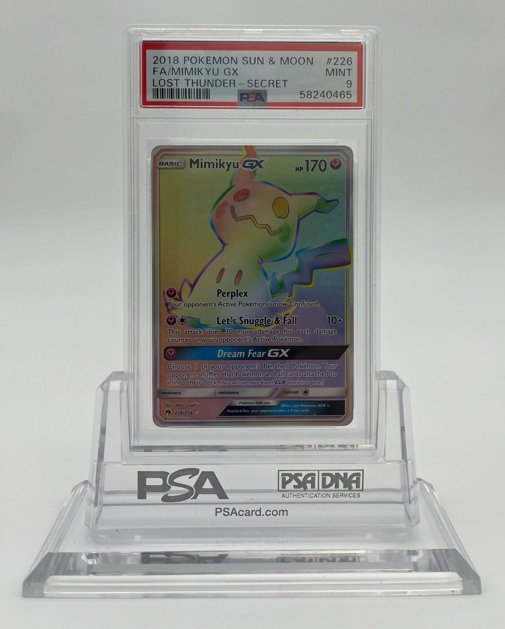 Mimikyu GX - Lost Thunder - 226 - PSA 9 - Deck Out Gaming