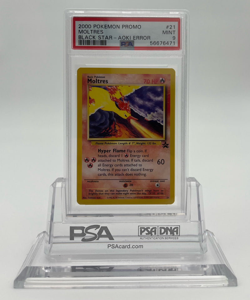 Moltres (Aoki Error) - Black Star Promos - 21 - PSA 9 - Deck Out Gaming