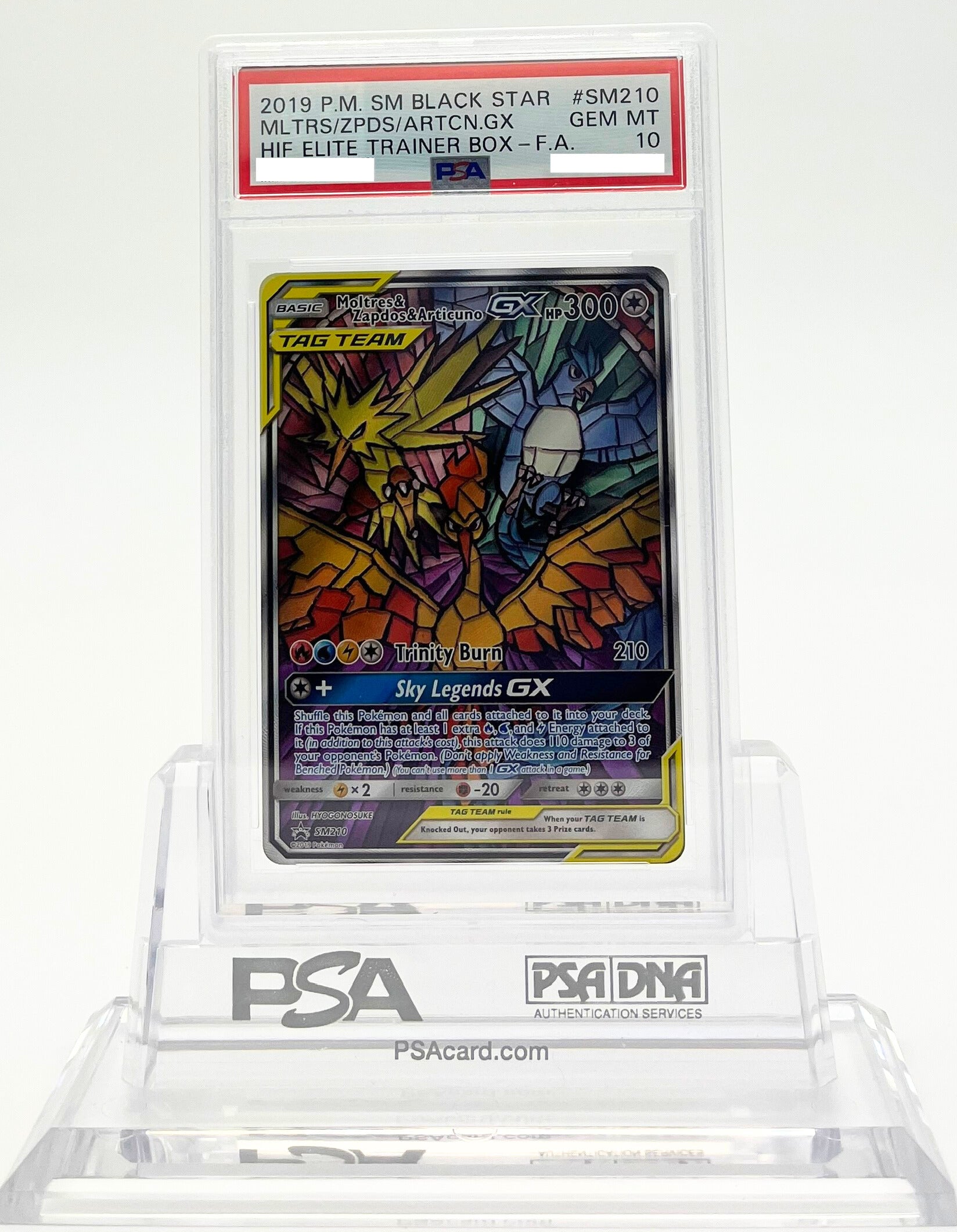 Moltres & Zapdos & Articuno GX - SM Promos - SM210 - PSA 10 - Deck Out Gaming