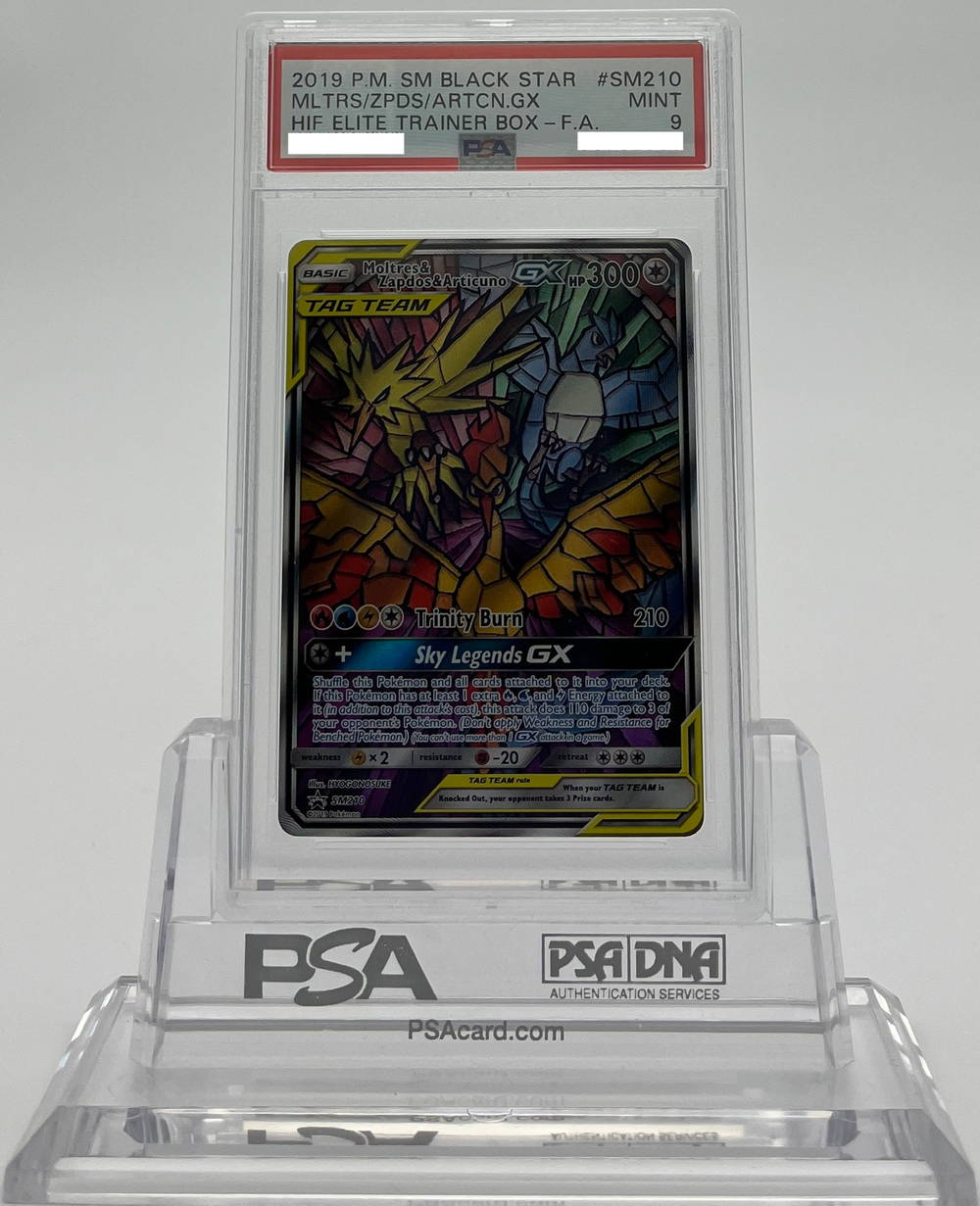 Moltres & Zapdos & Articuno GX - SM Promos - SM210 - PSA 9 - Deck Out Gaming