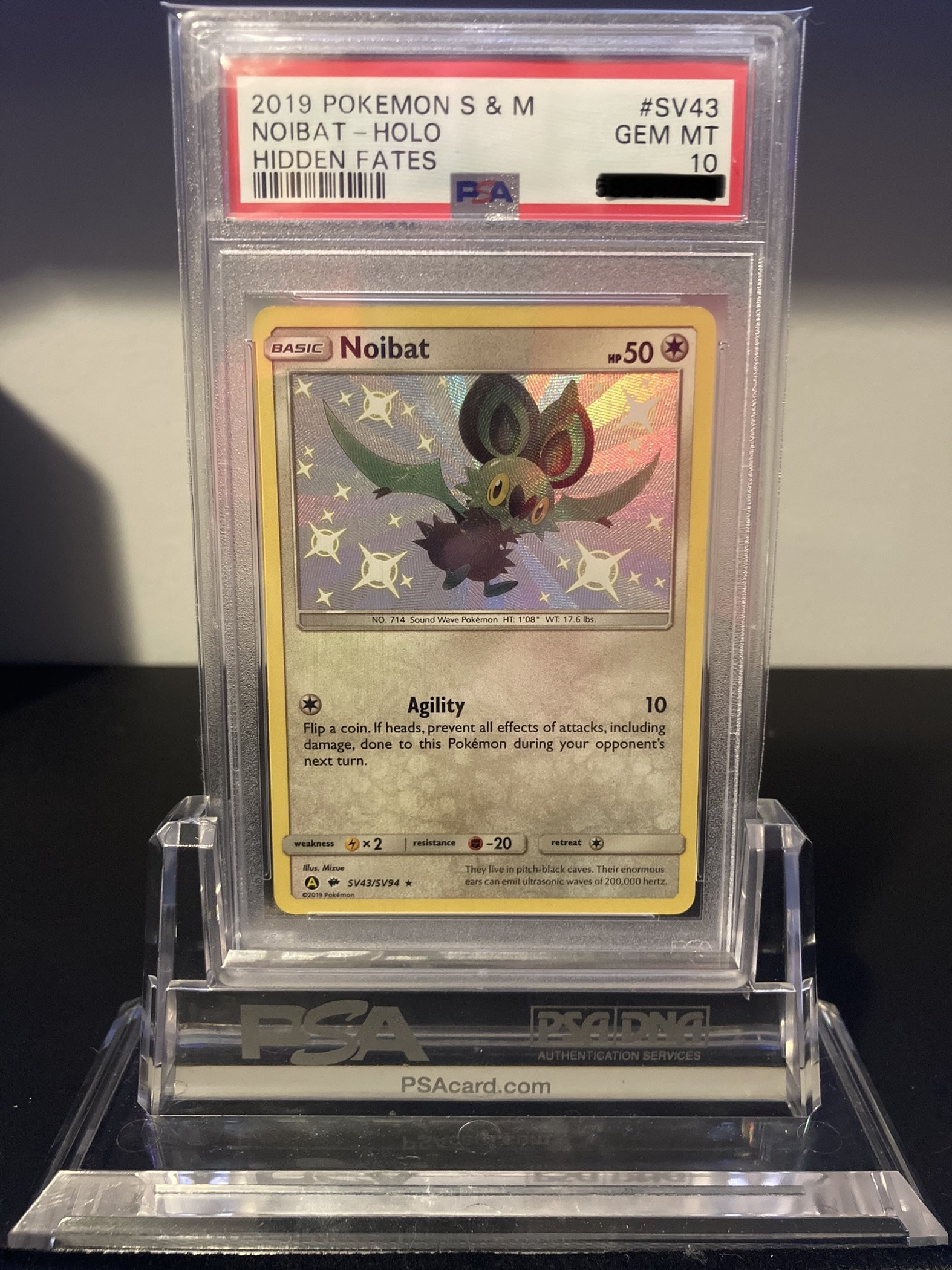 Noibat - Hidden Fates - SV43 - PSA 10 - Deck Out Gaming