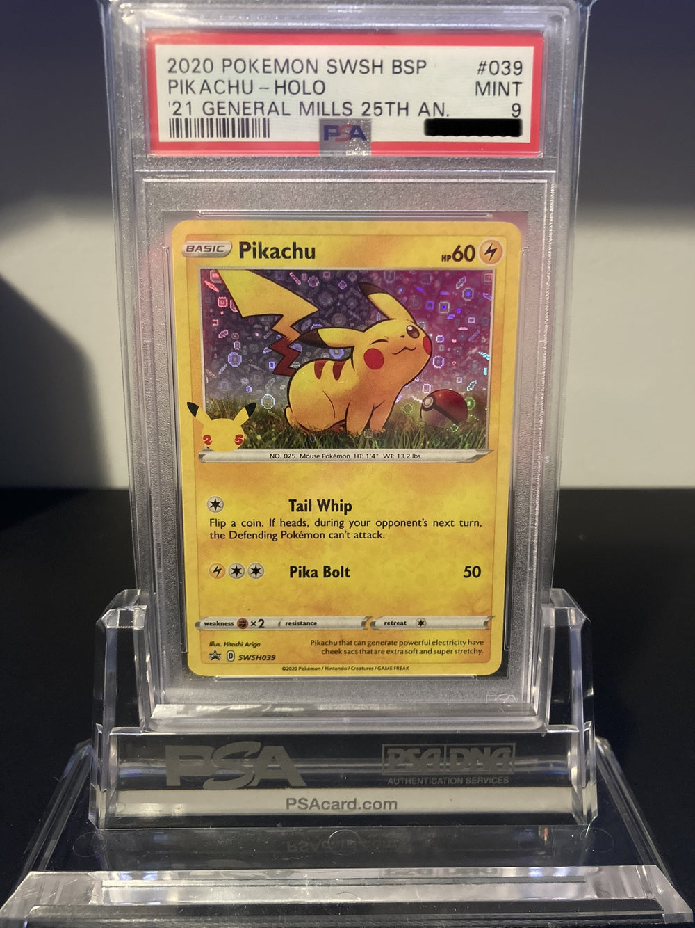 Pikachu - General Mills Pokemon 25th Anniversary Promo - 39 - PSA 9 - Deck Out Gaming