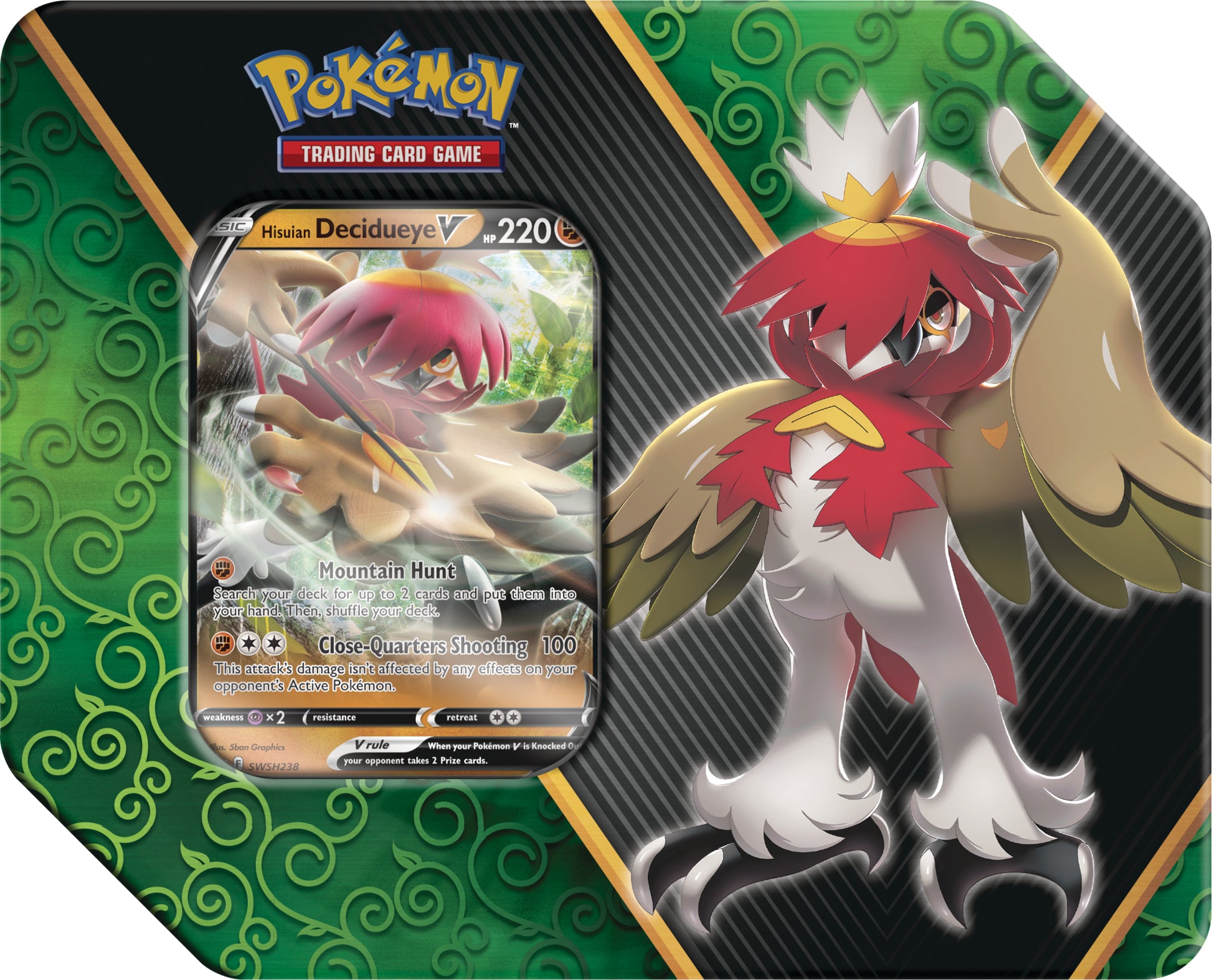 Pokemon Divergent Powers Tin - Hisuian Decidueye - Deck Out Gaming