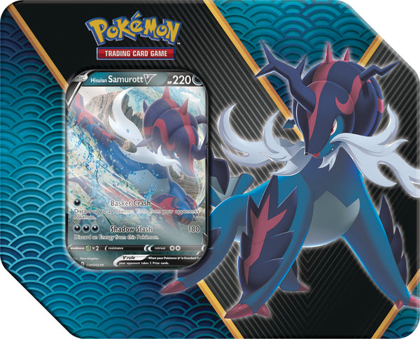 Pokemon Divergent Powers Tin - Hisuian Samurott - Deck Out Gaming