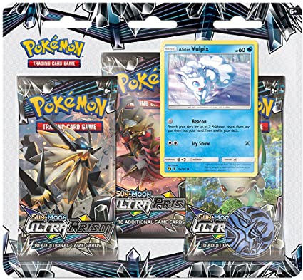 Pokemon SM Ultra Prism 3-Pack Blister - Alolan Vulpix - Deck Out Gaming