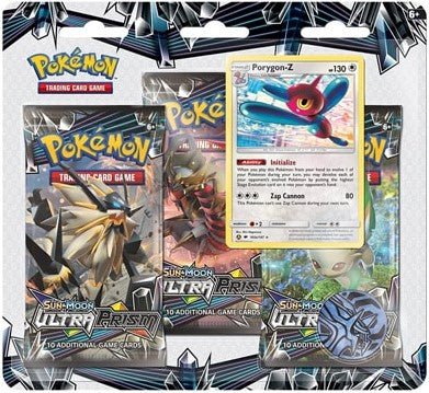 Pokemon SM Ultra Prism 3-Pack Blister - Porygon-Z - Deck Out Gaming