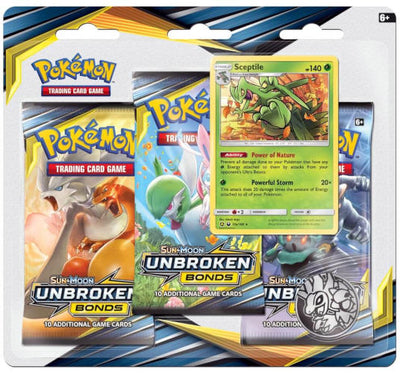 Pokemon SM Unbroken Bonds 3-Pack Blister - Sceptile
