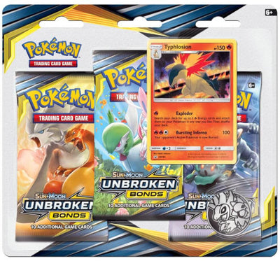 Pokemon SM Unbroken Bonds 3-Pack Blister - Typhlosion