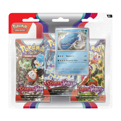 Pokemon SV Base Set 3-Pack Blister - Dondozo - Deck Out Gaming