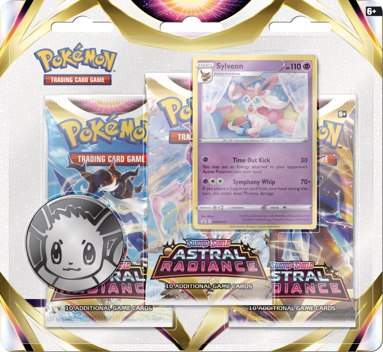 Pokemon SWSH Astral Radiance 3-Pack Blister - Sylveon - Deck Out Gaming