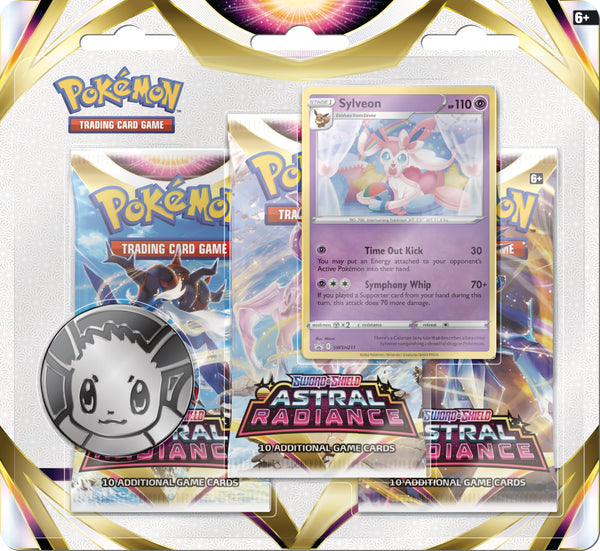 Pokemon SWSH Astral Radiance 3-Pack Blister - Sylveon - Deck Out Gaming