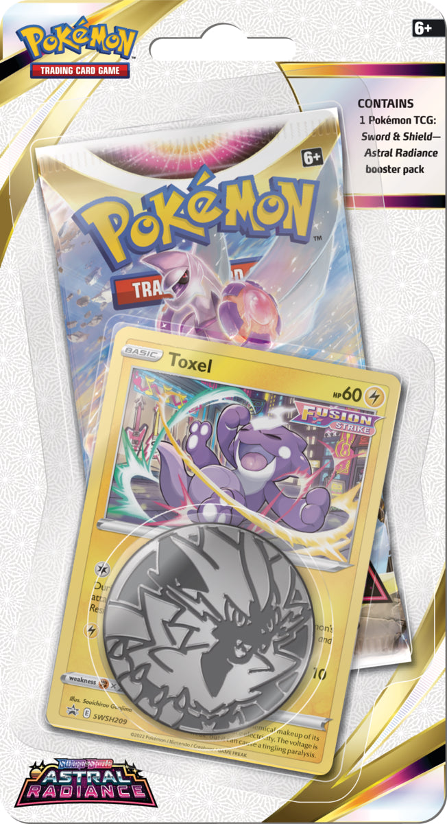 Pokemon SWSH Astral Radiance Checklane Blister - Toxel - Deck Out Gaming