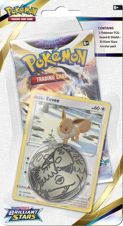 Pokemon SWSH Brilliant Stars Checklane Blister - Eevee - Deck Out Gaming