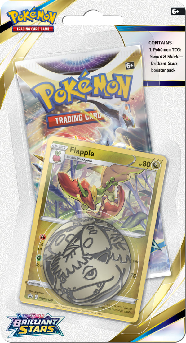 Pokemon SWSH Brilliant Stars Checklane Blister - Flapple - Deck Out Gaming