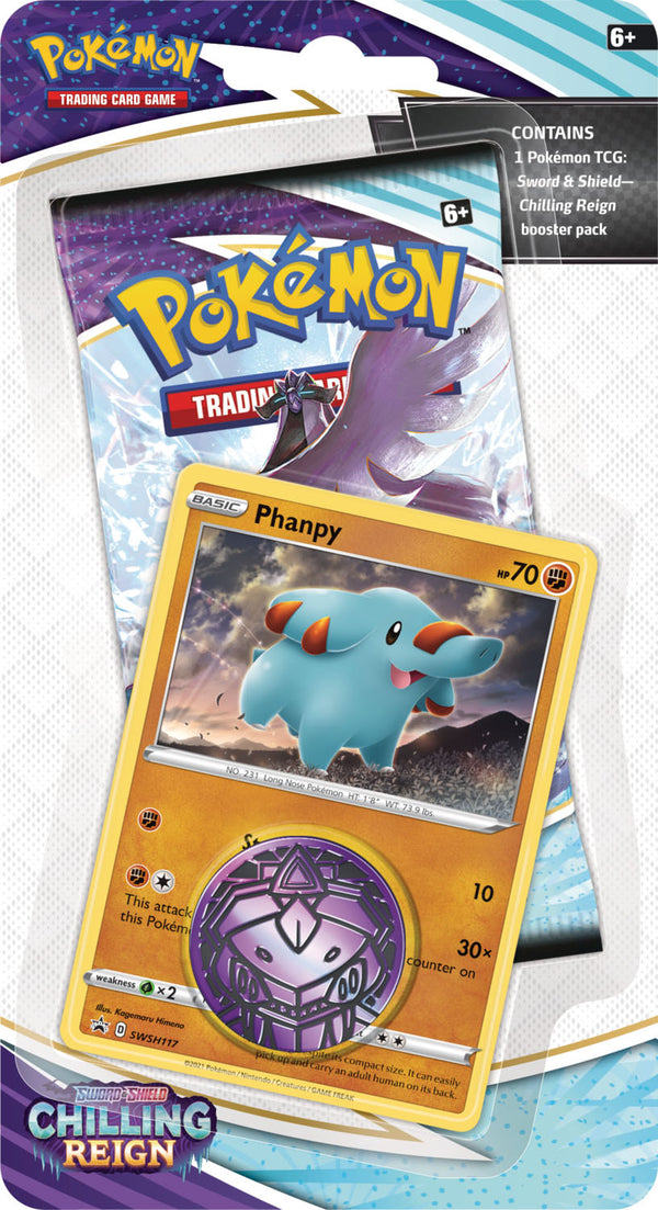 Pokemon SWSH Chilling Reign Checklane Blister - Phanpy - Deck Out Gaming