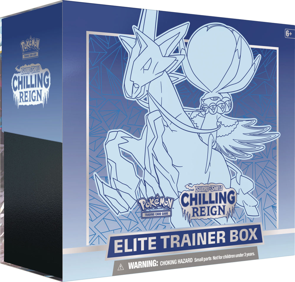 Pokemon SWSH Chilling Reign Elite Trainer Box - Ice Rider (Large Slit In Wrap) - Deck Out Gaming