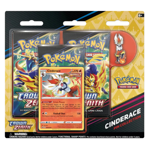 Pokemon SWSH Crown Zenith Pin Collection - Cinderace - Deck Out Gaming