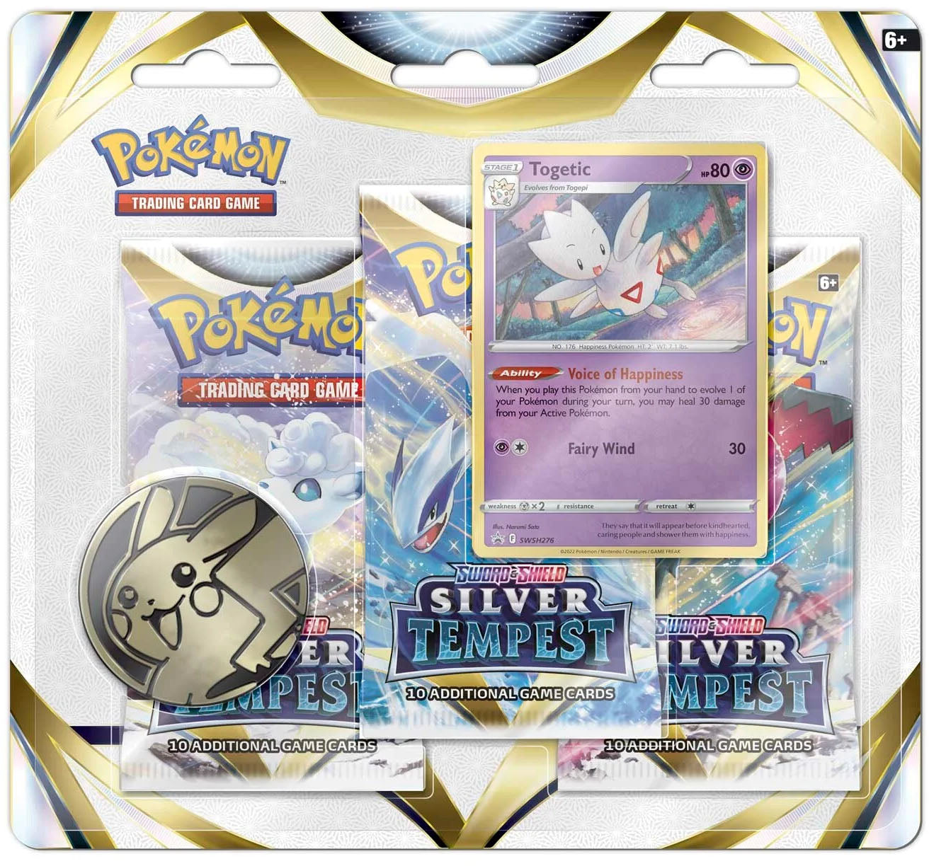 Pokemon SWSH Silver Tempest 3-Pack Blister - Togetic - Deck Out Gaming