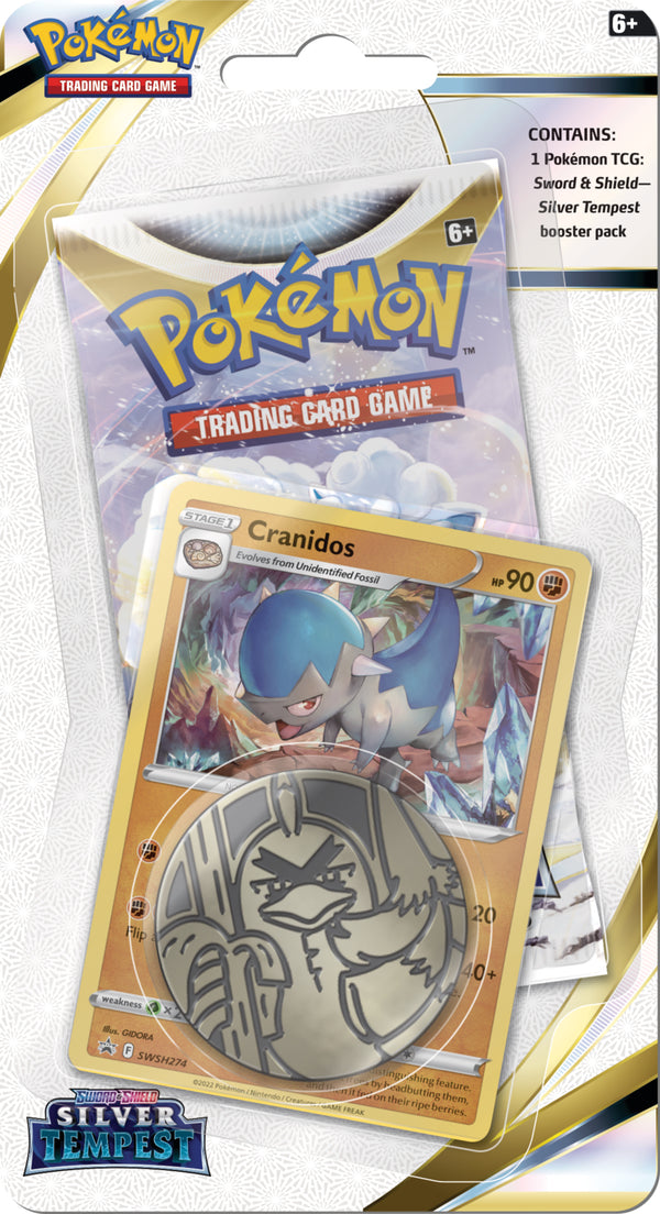Pokemon SWSH Silver Tempest Checklane Blister - Cranidos - Deck Out Gaming