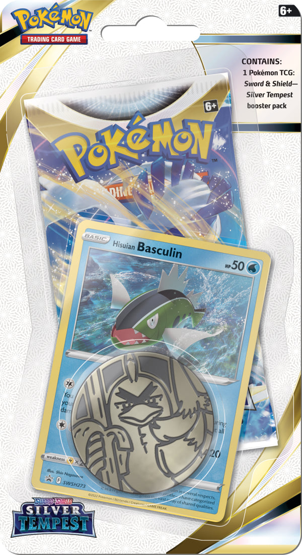 Pokemon SWSH Silver Tempest Checklane Blister - Hisuian Basculin - Deck Out Gaming