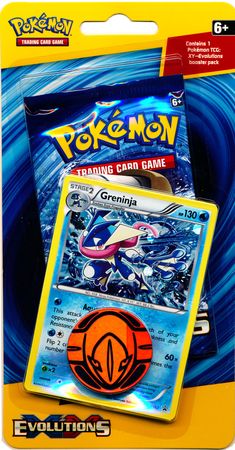 Pokemon XY Evolutions Checklane Blister - Greninja (Rips & Damage To Cardboard Packaging) - Deck Out Gaming