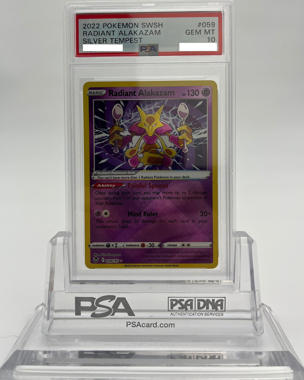 Radiant Alakazam - Silver Tempest - 059 - PSA 10 - Deck Out Gaming