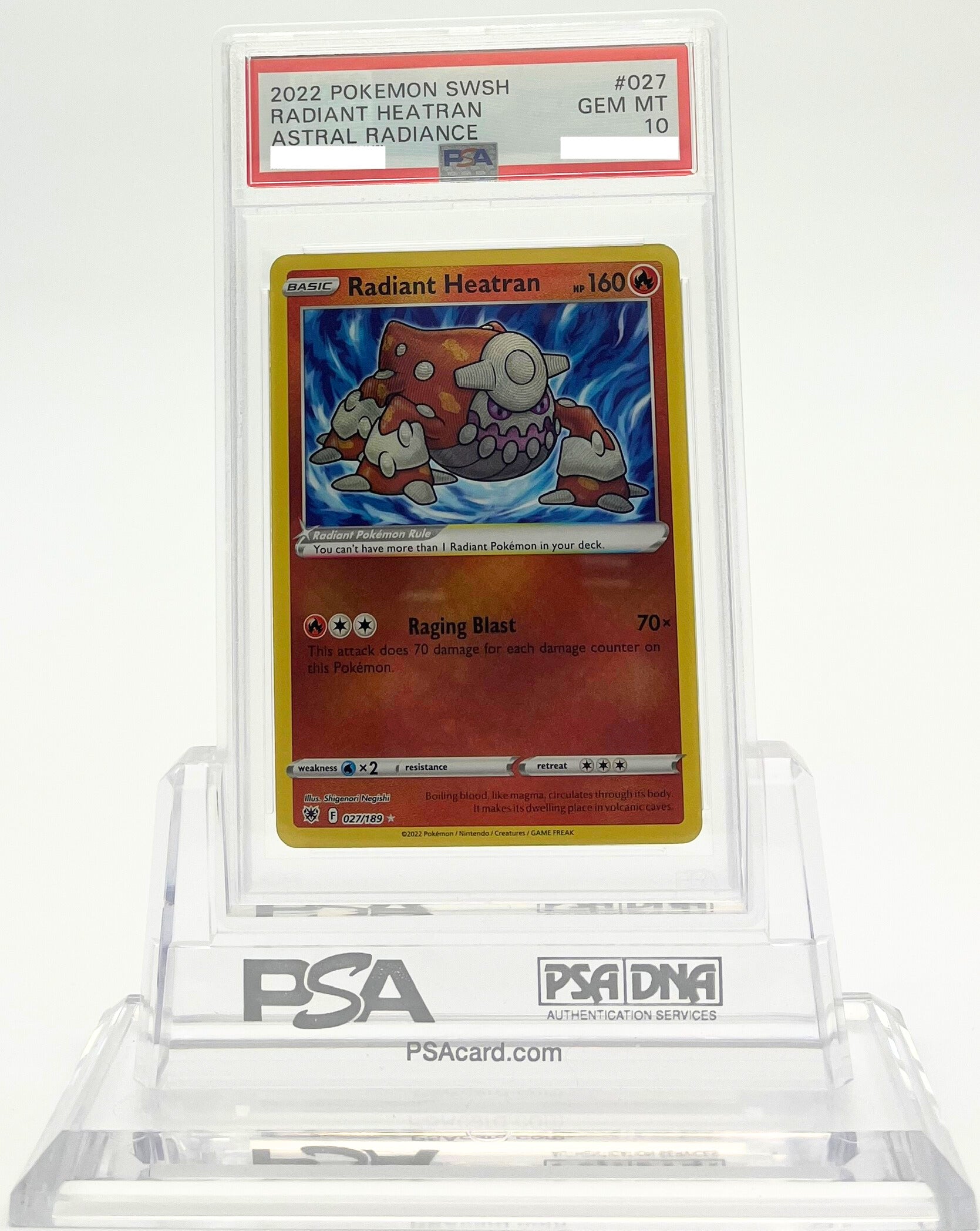 Radiant Heatran - Astral Radiance - 027 - PSA 10 - Deck Out Gaming