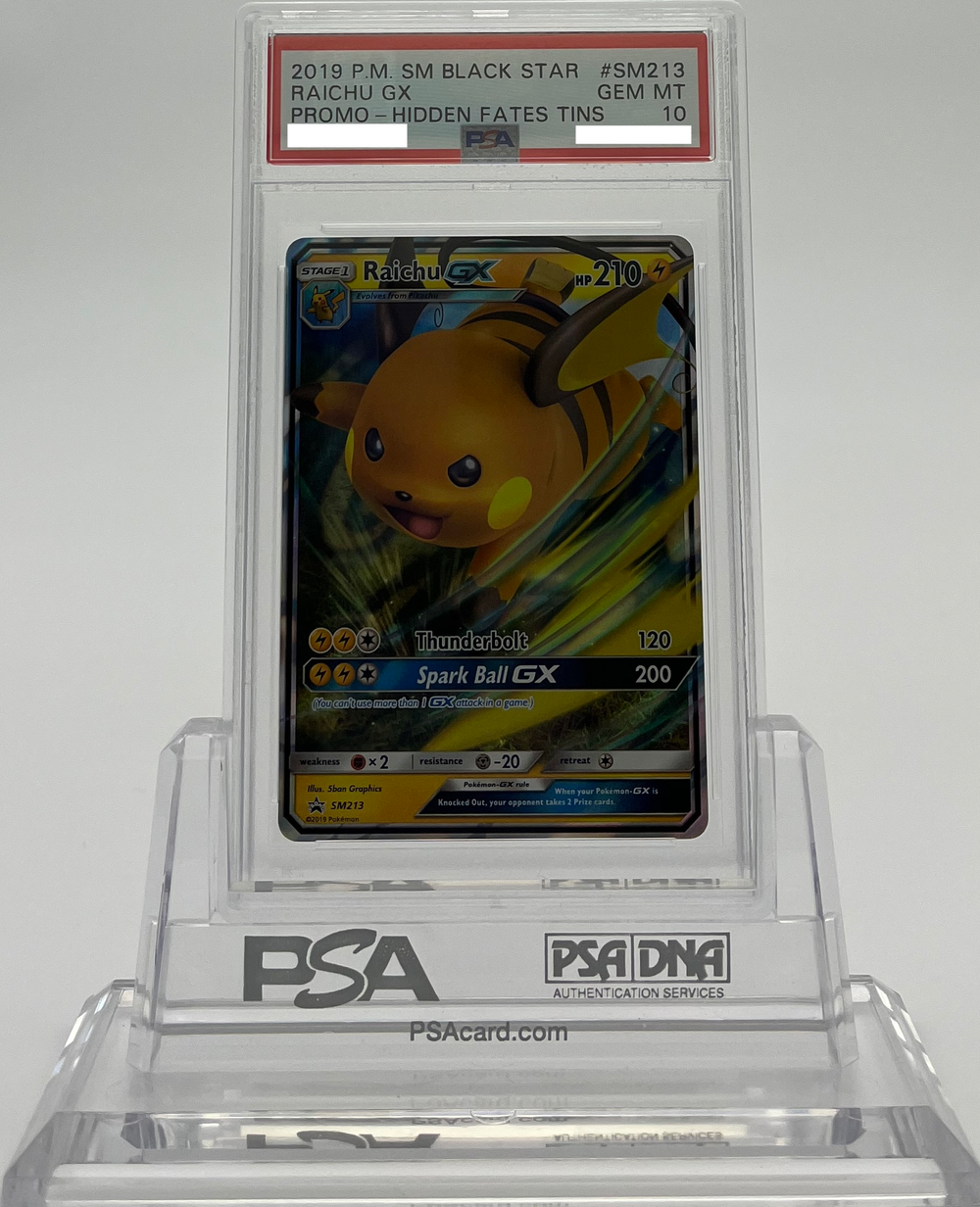 Raichu GX - SM Promos - SM213 - PSA 10 - Deck Out Gaming