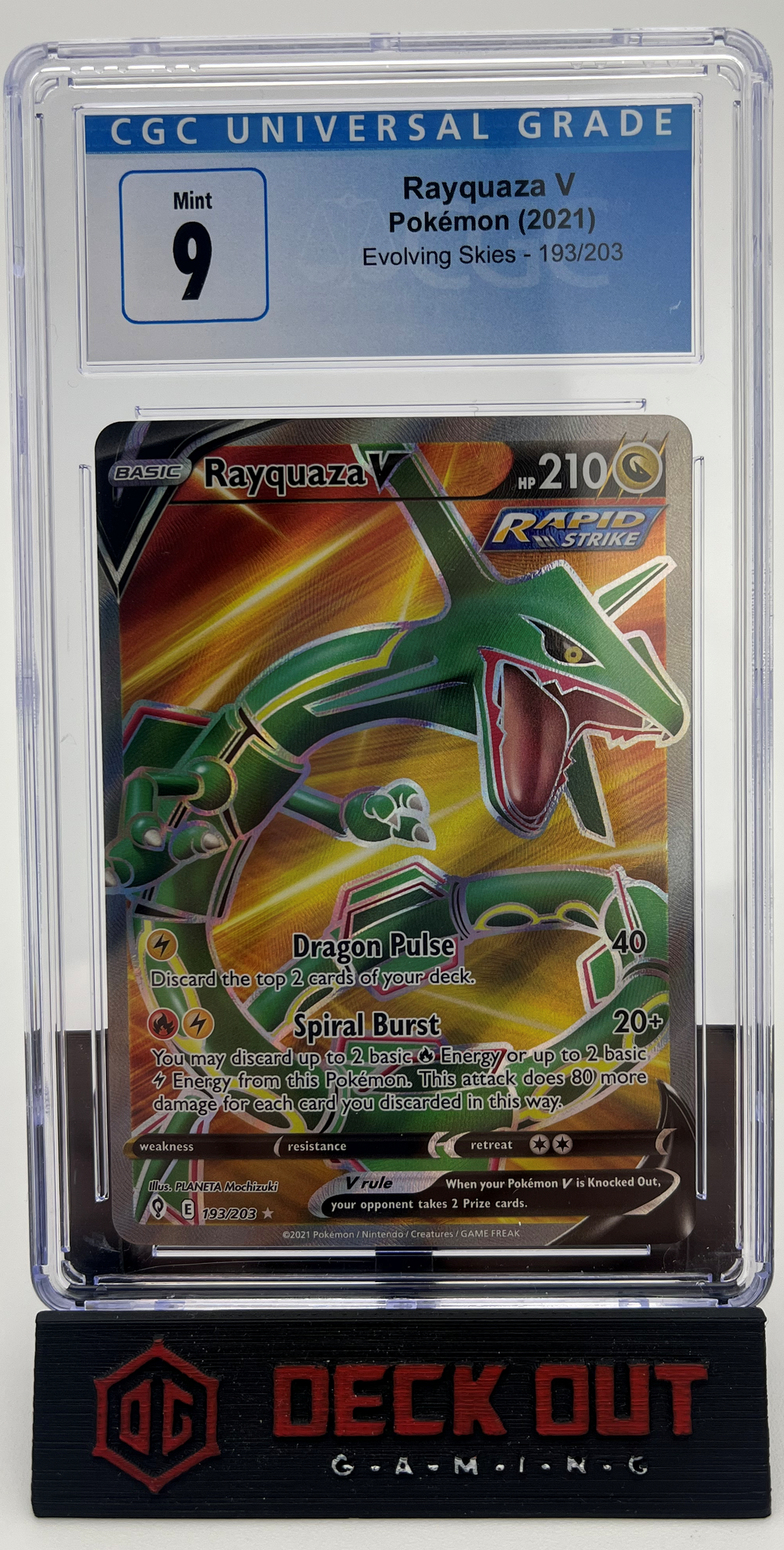 Rayquaza V - Evolving Skies - 193 - CGC 9 - Deck Out Gaming