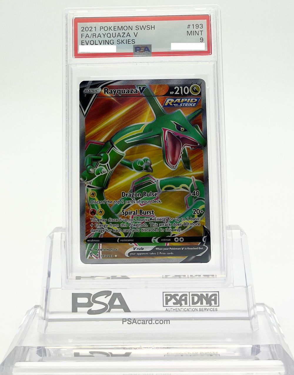 Rayquaza V - Evolving Skies - 193 - PSA 9 - Deck Out Gaming