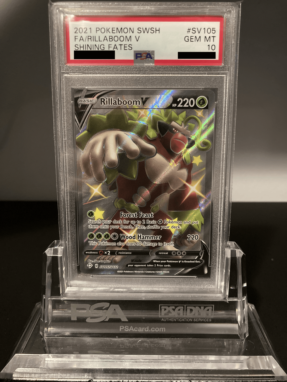 Rillaboom V - Shining Fates - SV105 - PSA 10 - Deck Out Gaming