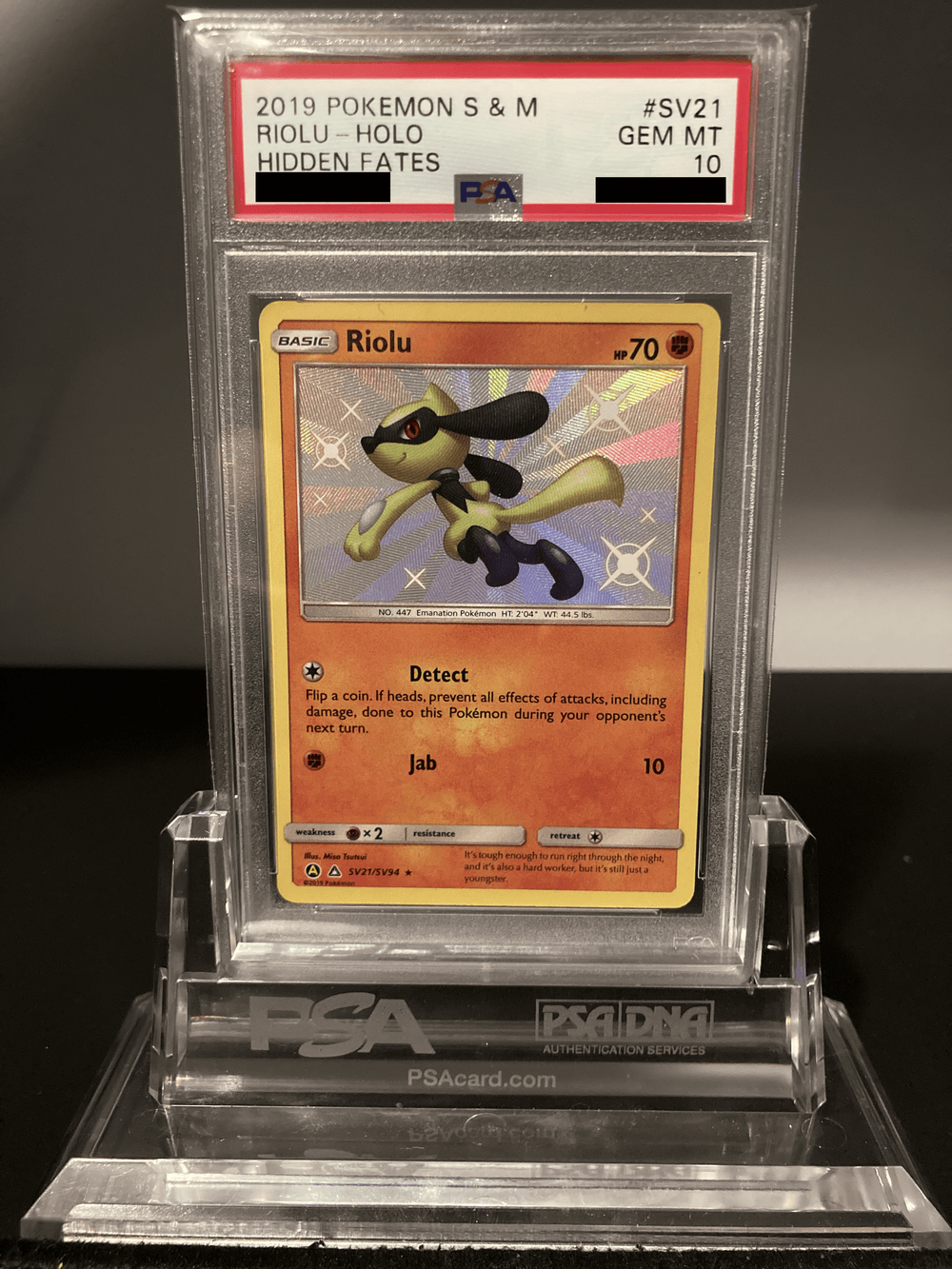 Riolu - Hidden Fates  - SV21 - PSA 10 - Deck Out Gaming